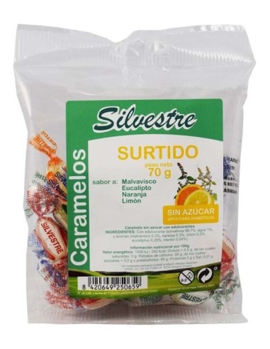 Jahisil Caramelo Surtido S/Azu 70G Silvestre