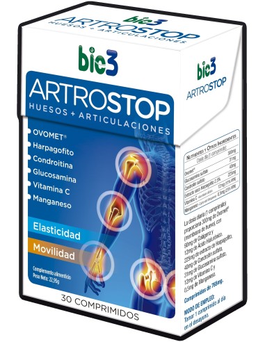 Bio3 Artrostop Huesos Y Articulaciones 30Comp