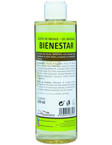 Aceite Bienestar Masasana 250 Ml