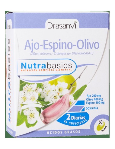 Ajo Espino Olivo Nutrabasicos 500 Mg 60 Perlas