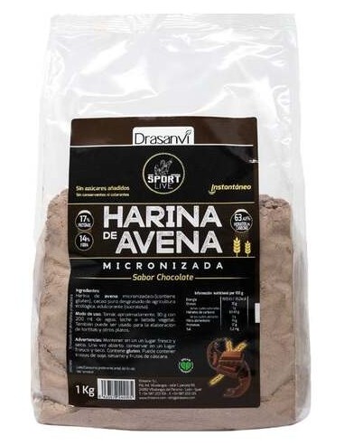 Drasanvi Sport Live Harina Avena Sabor Chocolate 1Kg