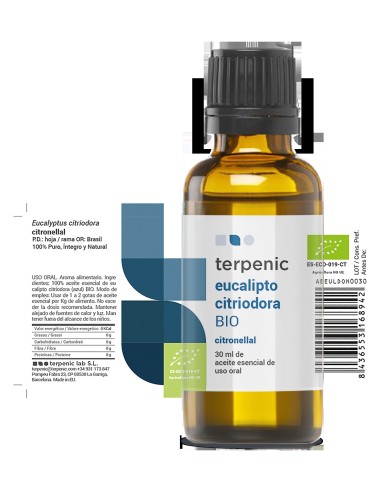 Aceite Esencial Eucalipto Citriodora Bio 30 Ml