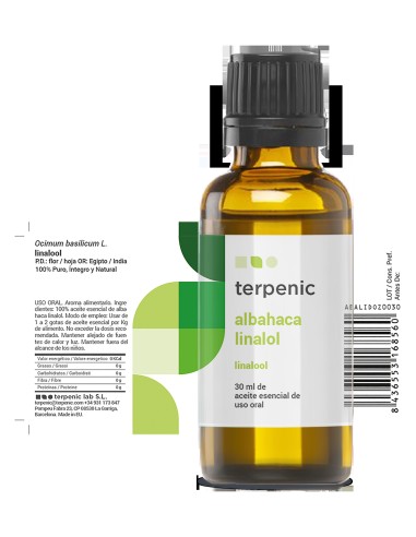 Terpenic Aceite Esencial Albahaca Linalol 30Ml