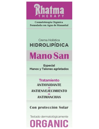 Rhatma Mano San Crema Para Manos Secas Y Sensibles 100Ml