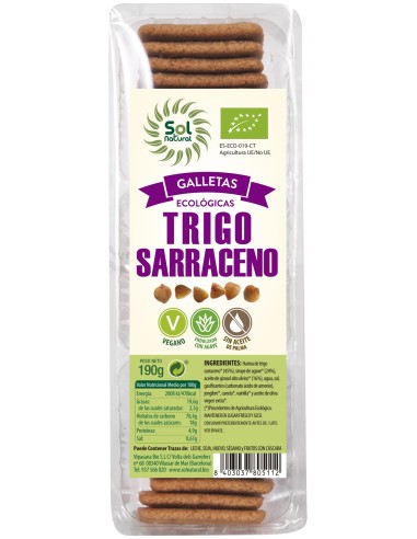 Solanatural Galletas De Trigo Sarraceno Bio 190G