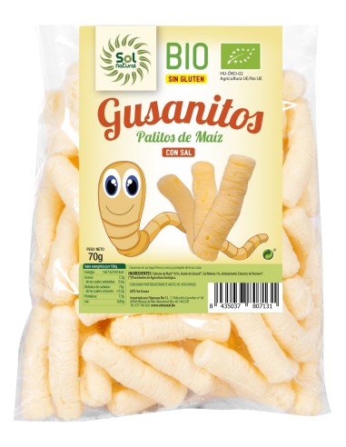 Solnatural Gusanitos Maiz Gigantes Bio 70G