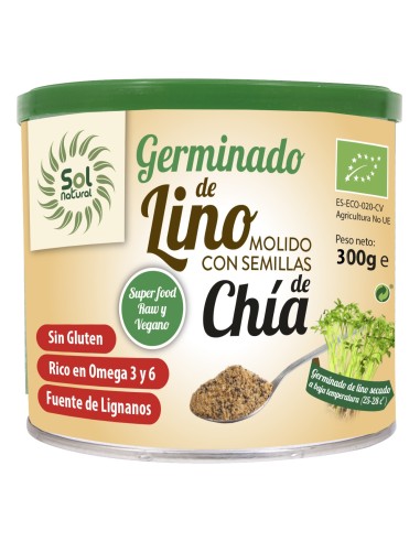 Sol Natural Germinado De Lino Molido Con Chia 300G