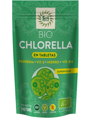 Solnatural Clorella Tabletas Bio S/G Vega 125G