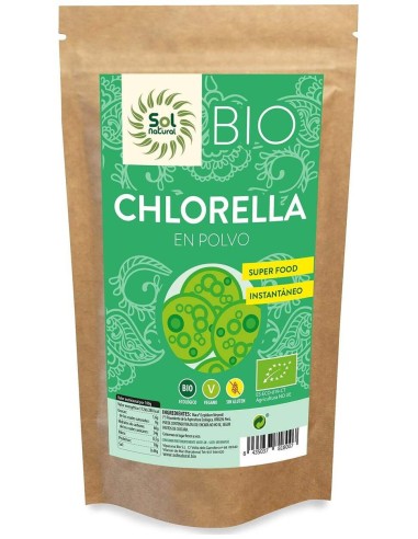 Solnatural Clorella Polvo Bio S/G Vegano 125G