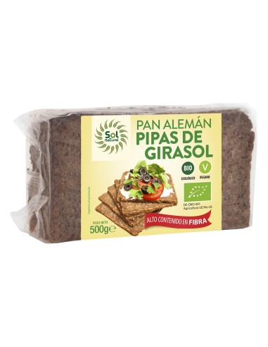 Solnatural Pan Aleman Pipas Girasol Bio 500G