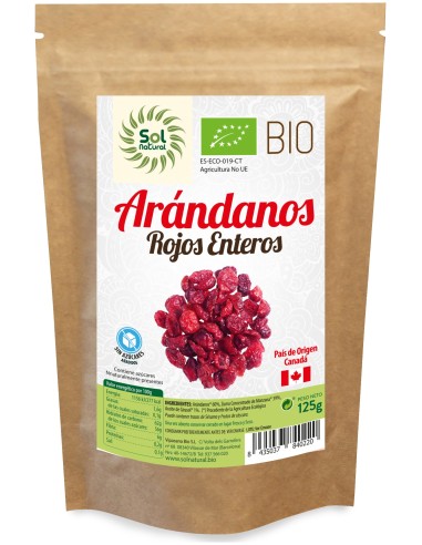 Arandanos Rojos De Canada Sin Azucar Bio 125 G