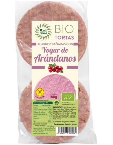 Tortas De Arroz Yogur Y Arandano Bio 100 G