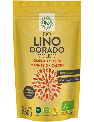 Semillas De Lino Doradas Trituradas Bio 250 G