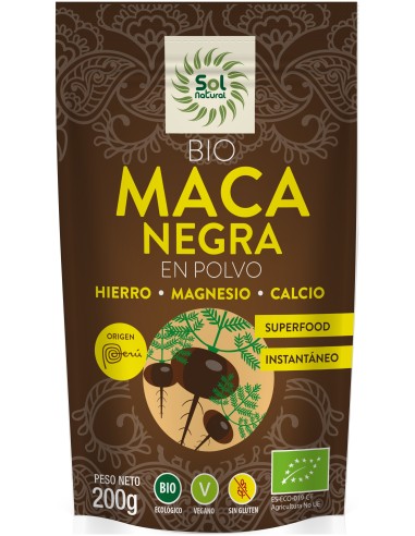 Solnatural Maca Nega Polvo Bio 200G