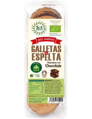 Solnatural Galleta María Avena Chocolate Eco Sin Gluten 200G