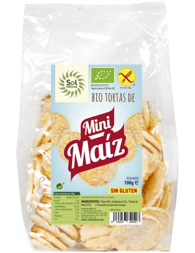 Mini Tortitas De Maiz Bio Sin Gluten 100 G