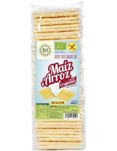 Sol Natural Tostadas De Maiz Y Arroz Sin Gluten Bio 200G