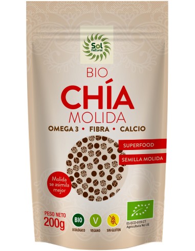 Solnatural Chia Semillas Molidas Bio 200G