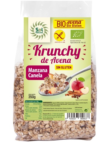 Solnatural Muesli Krunchy Avena S/G Bio 360G