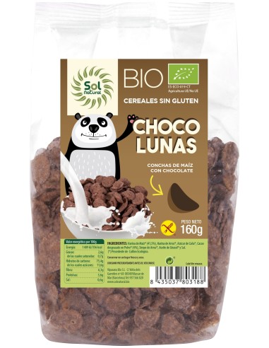 Solnatural Cereales Choco Lunas Bio S/G 160G