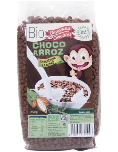 Solnatural Arroz Hinchad Choco Bio 250G