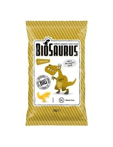 Biosaurus Snack Sabor Queso Sin Gluten Bio 50G