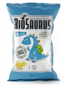 Biosaurus Snack Con Sal Marina Sin Gluten Bio 50G