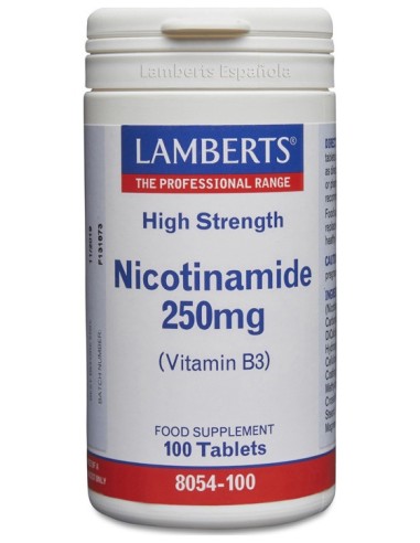 Lamberts Nicotinamida 250Mg Vitamina B3