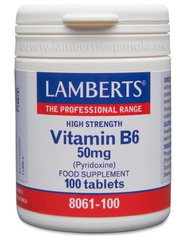 Vitamina B6 (Piridoxina) 100 Caps