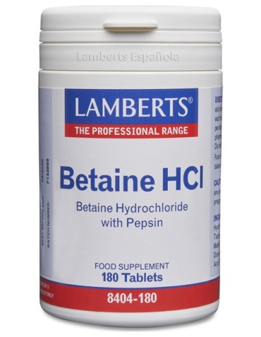 Lamberts Betaina Hci Con Pepsina 180 Tabs