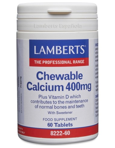 Lamberts Calcio Masticable 400 Mg 60 Comp