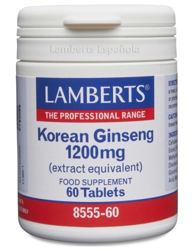 Lamberts Korean Ginseng 1200Mg 60Comp