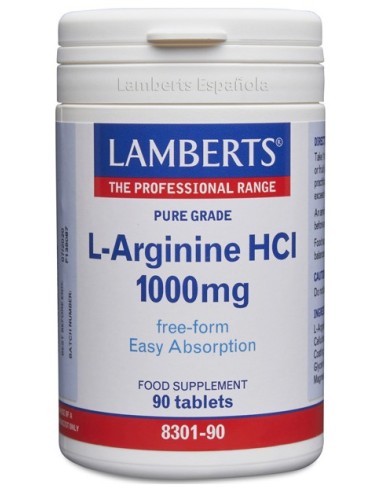 Lamberts L-Arginina Hci 1000Mg 90 Comprimidos