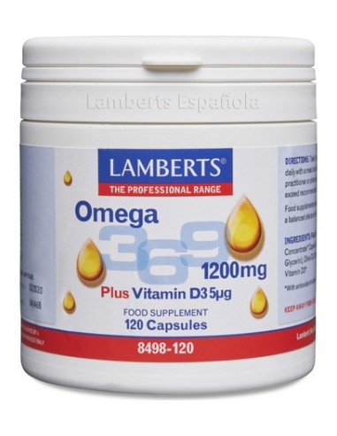 Omega 3,6,9 1200 Mg Más Vitamina D3 5 Mcg 120 Caps