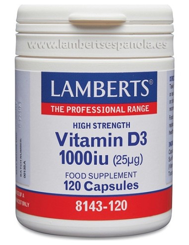 Vitamina D3 1000 Ui (25 Mcg) 120 Caps