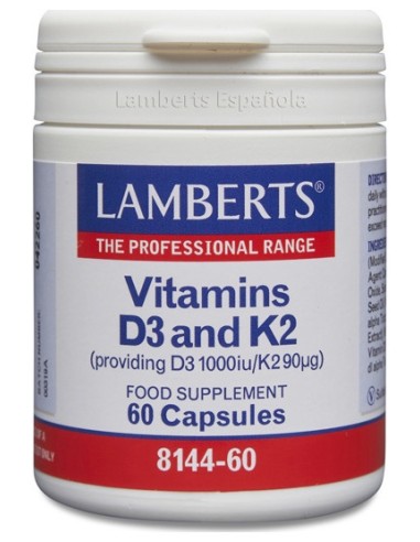 Lamberts Vitamina D3 1000 Ui Y K2 90 Μg 60 Caps