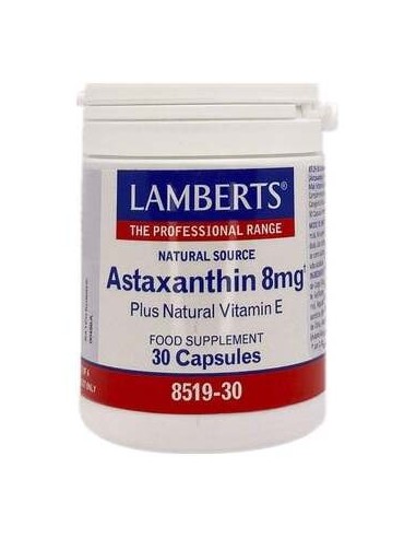 Lamberts Astaxantina 8Mg Con Vitamina E 30Caps