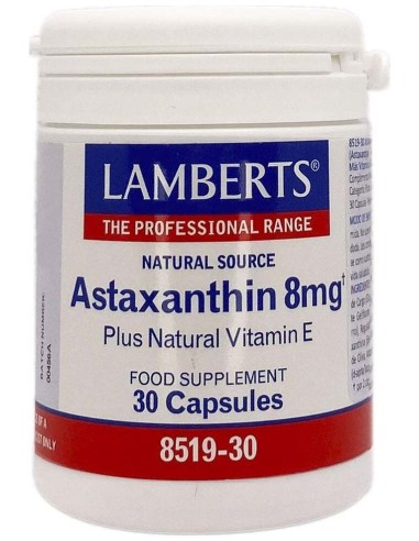 Lamberts Astaxantina 8Mg Con Vitamina E 30Caps