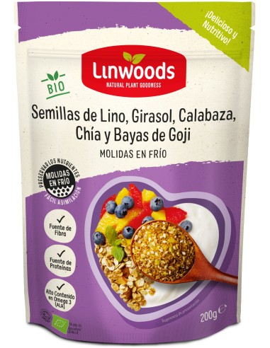 Linwoods Semillas Lino-Giras-Calab-Chia-Goji Molidas Bio 200G