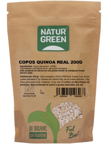 Naturgreen Copos De Quinoa Ecológica 200G