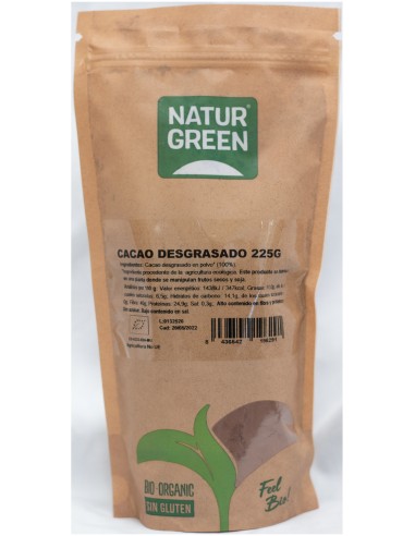 Naturgreen Cacao Desgrasado Bio 225G