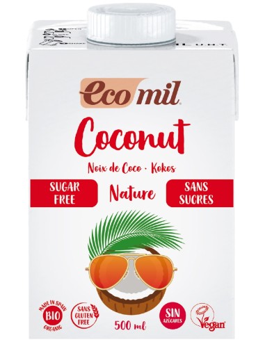 Ecomil Leche De Coco Sin Azúcares Bio 500Ml