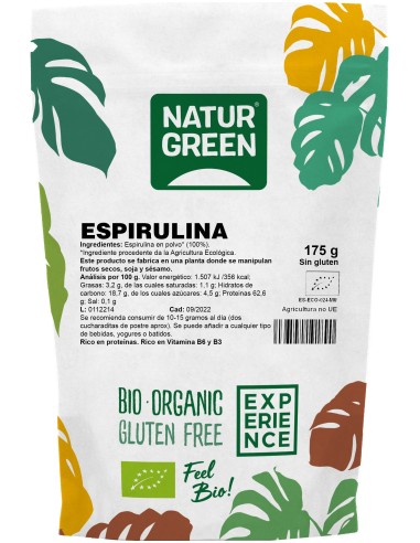 Naturgreen Espirulina Ecológica En Polvo 175G