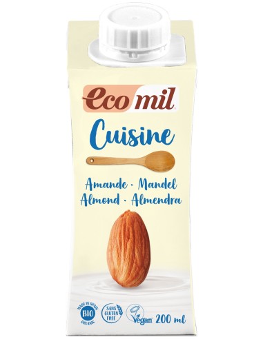 Ecomil Leche Ecológica De Almendra Para Cocinar 200 Ml