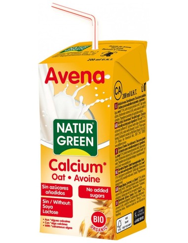 Naturgreen Bebida Ecológica De Avena Con Calcio 200Ml