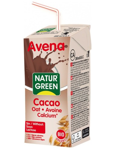 Naturgreen Bebida Ecológica De Avena Y Cacao Con Calcio 200 Ml