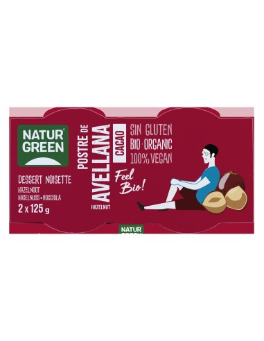 Naturgreen Postre Ecológico De Avellana Y Cacao (2X125 G)