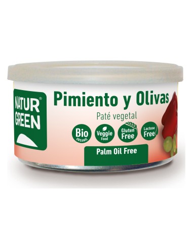 Naturgreen Paté Ecológico De Pimiento Y Olivas 125 G