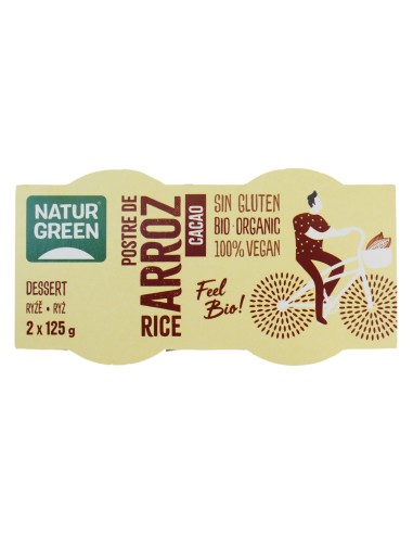 Naturgreen Postre Ecológico De Arroz Y Cacao (2X125 G)