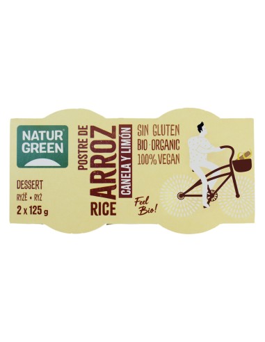 Naturgreen Postre Ecológico De Arroz Con Canela Y Limón (2X125G)